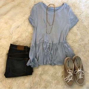 Target Mossimo Garment Dyed Peplum Tee